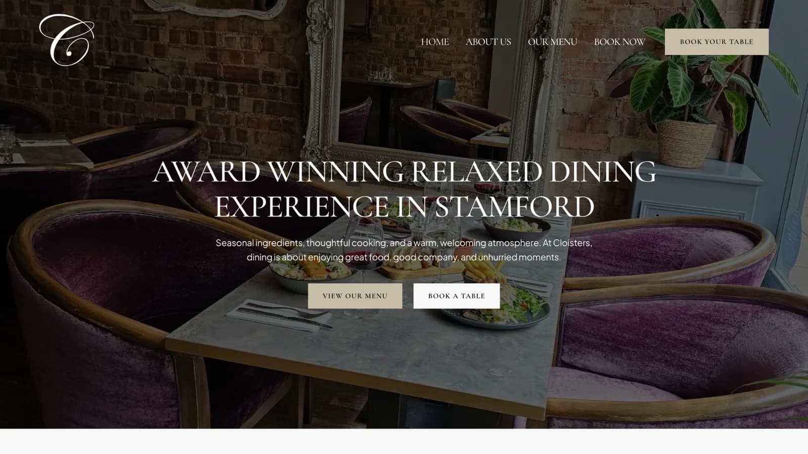 Fine Dining Restaurant website preview