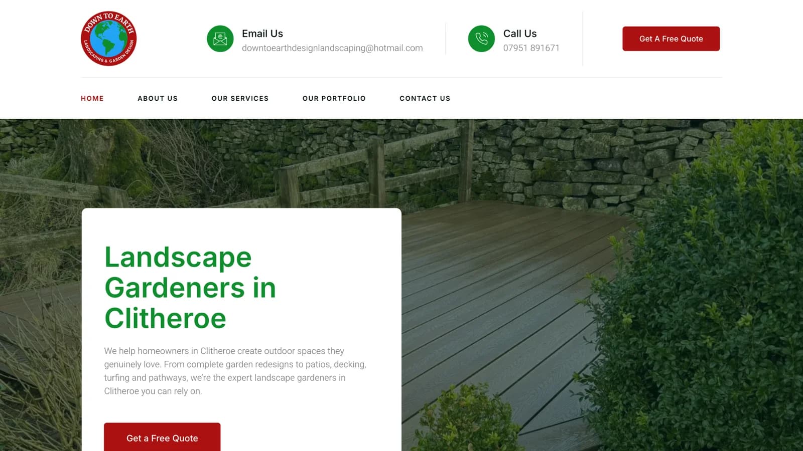 Landscaping Services website preview